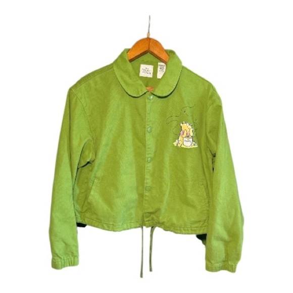 Disney Jackets & Blazers - Disney Winnie The Pooh RARE Green Denim Jean Jacket Women's XL